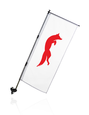 Window-Flags indoor – System inkl. Druck